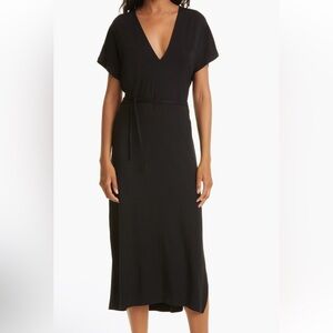 Vince Double V-neck Popover MIDI Dress